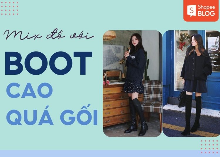 mix đồ với boot cao quá gối