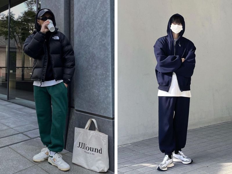 phối jogger style monochrome tone sur tone