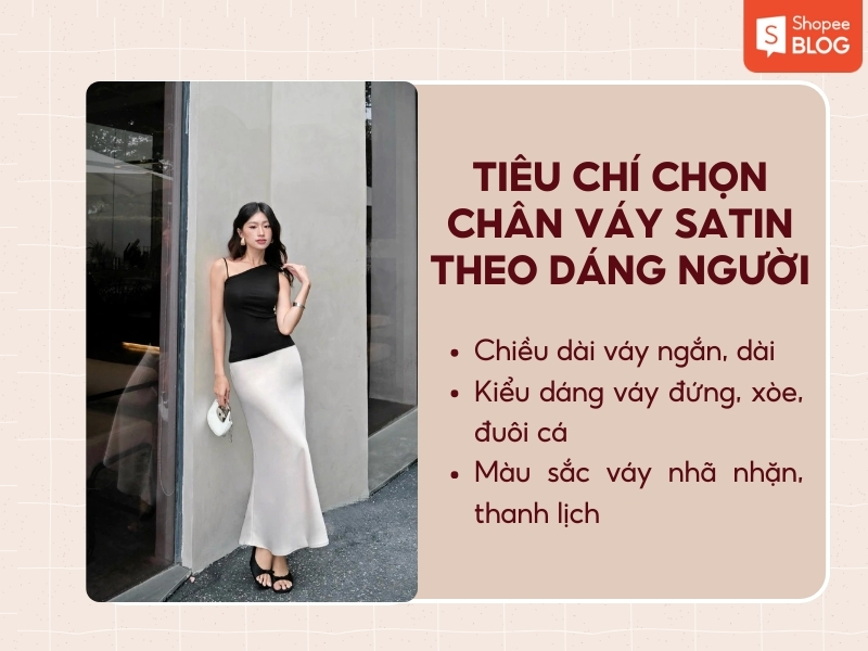 tiêu chí chọn váy lụa satin