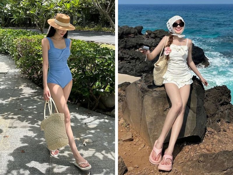 jumpsuit dây mảnh hai dây đi biển