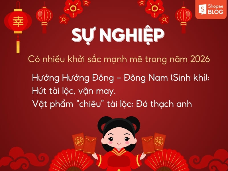 tử vi nữ mạng kỷ mùi 2026 về sự nghiệp
