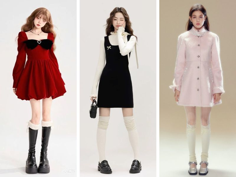 Cách mix đồ đi chơi Tết với đầm ngắn