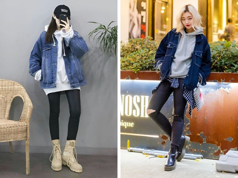 Phối đồ layer với boot cổ lửng 