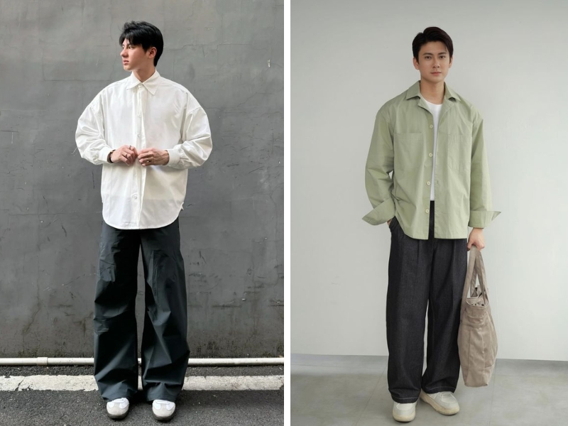 Phối đồ trắng đen nam