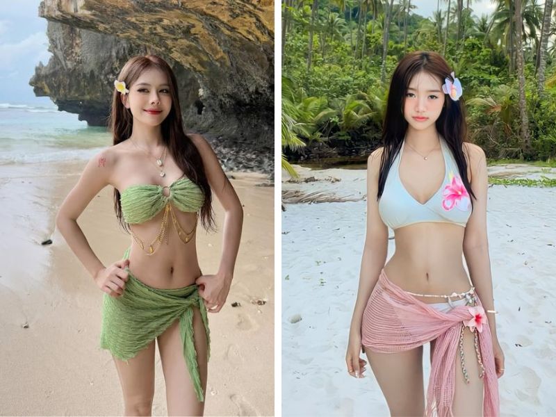 bikini và chân váy quấn