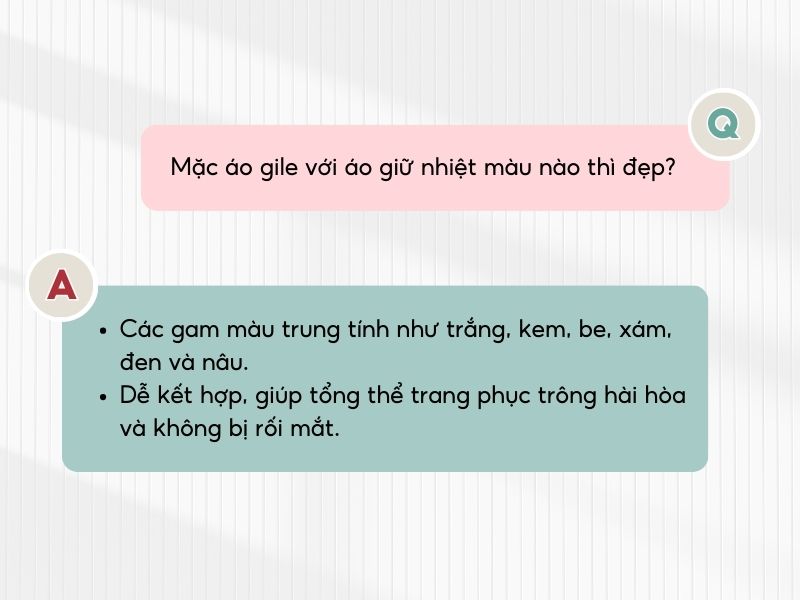 Cách phối đồ với áo gile và áo giữ nhiệt
