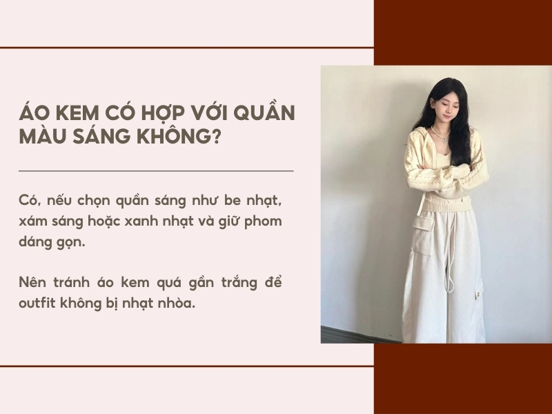 Loafer da trơn kết hợp với các set đồ áo kem 