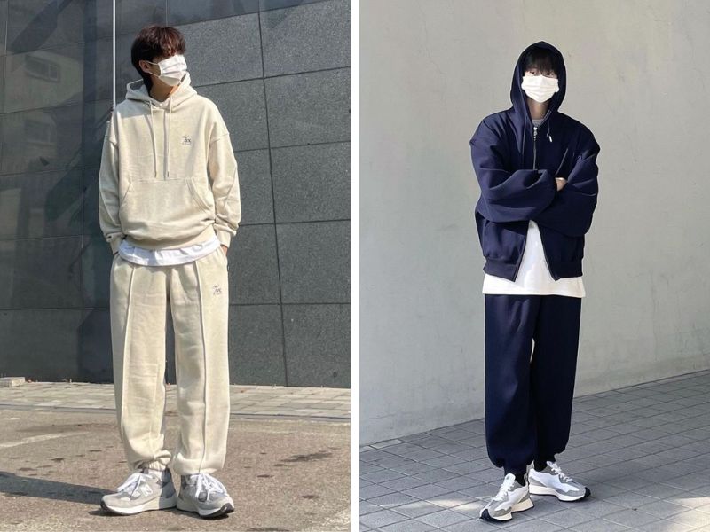 phối jogger style monochrome tone sur tone