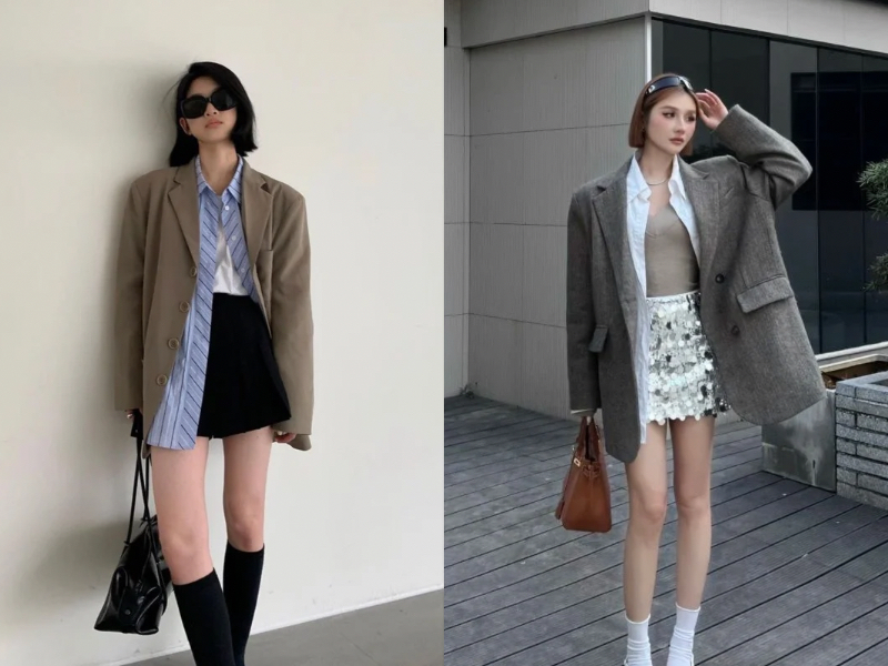 Vest phối cùng quần jean ống suông