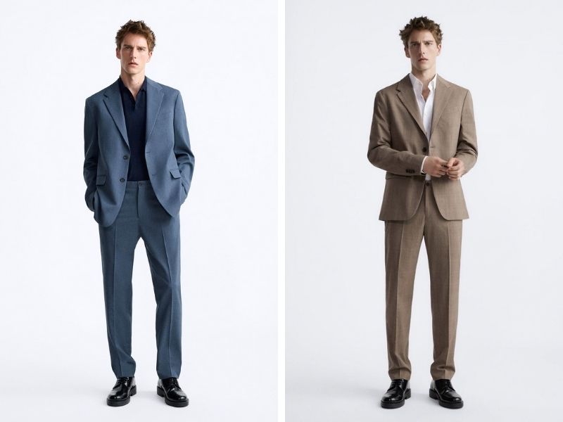 Suit nam phối cùng giày Oxford nam
