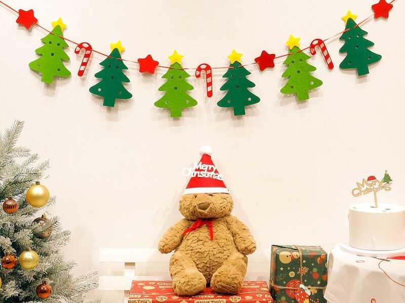 giấy tạo hình cây thông Noel 