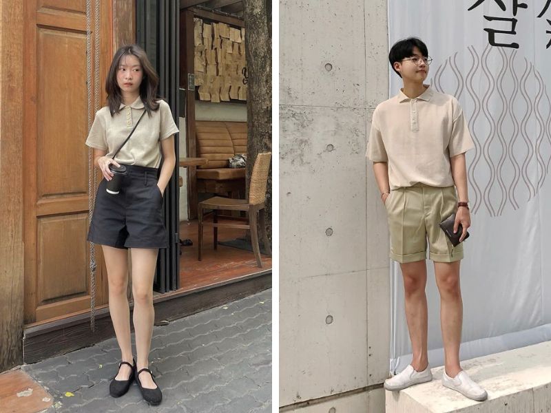 áo polo quần short kaki