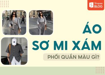 áo sơ mi xám phối quần màu gì