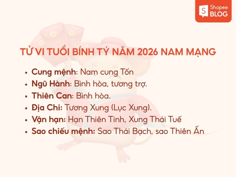 tử vi tuổi Bính Tý năm 2026 nam mạng
