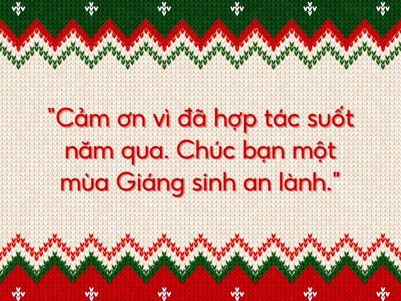 chúc giáng sinh đối tác