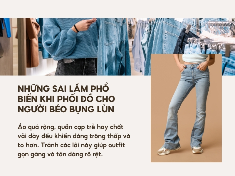 Những sai lầm phổ biến khi phối đồ cho người béo bụng lùn