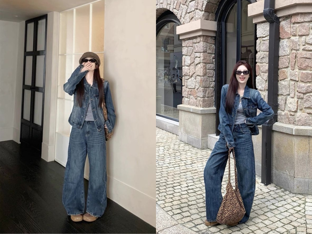 Outfit denim ton-sur-ton 