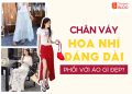 chân váy hoa nhí dáng dài phối với áo gì