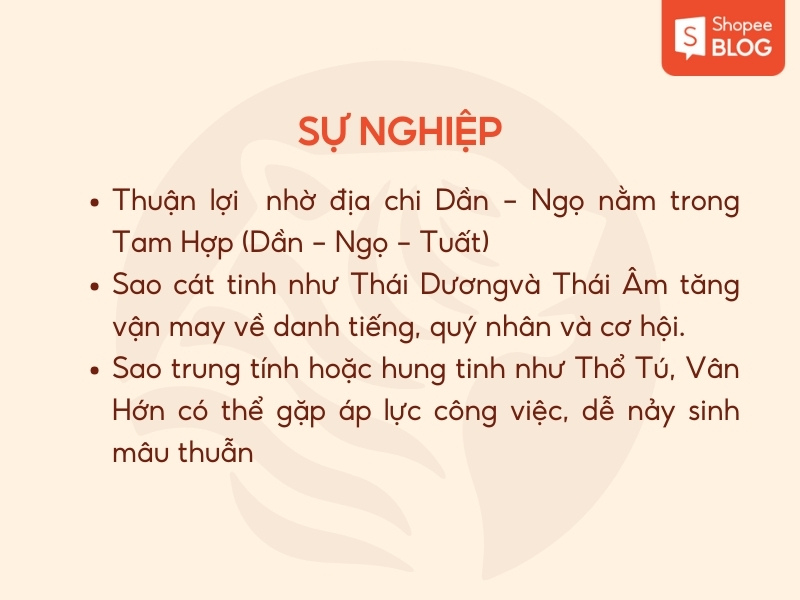 sự nghiệp theo tử vi tuổi dần 2026
