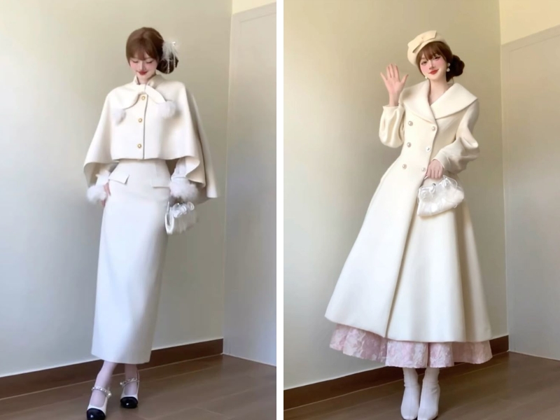  Phối đồ đi tiệc với áo bông