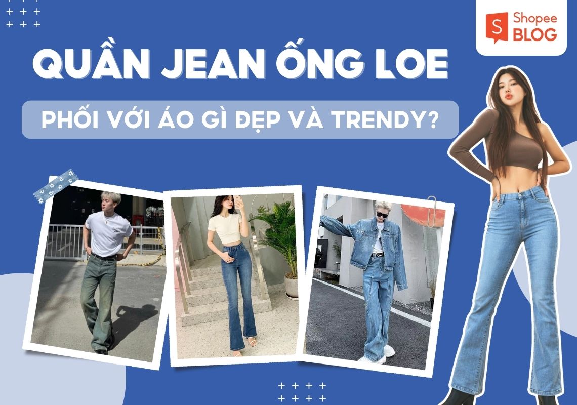 quần jean ống loe phối với áo gì