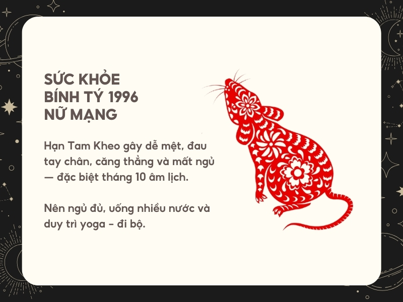 Sức khỏe tử vi tuổi Bính Tý năm 2026 nữ mạng