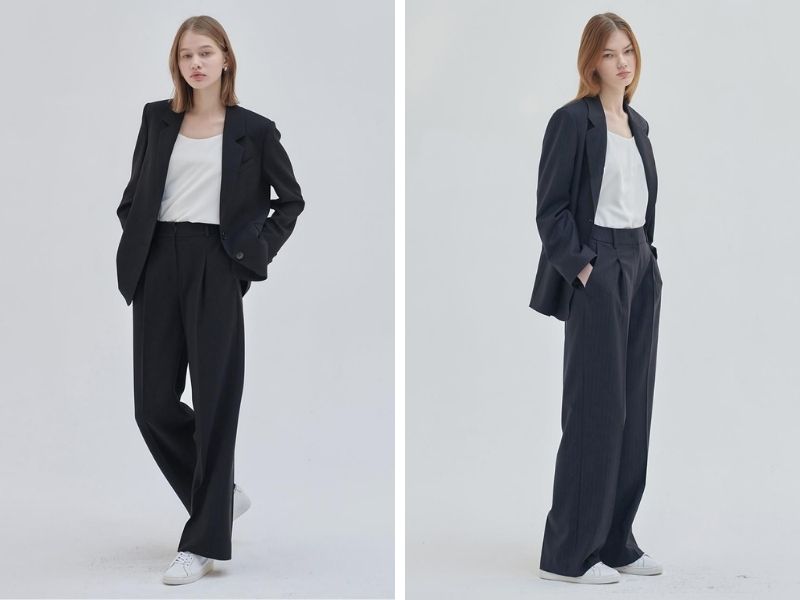 Cách phối giày với vest nữ cho học sinh