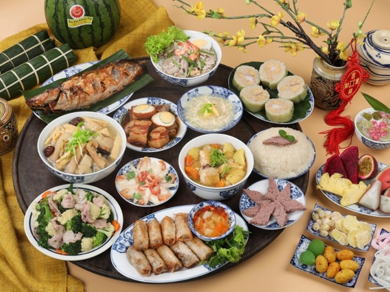 Mâm cỗ Tết miền Trung 