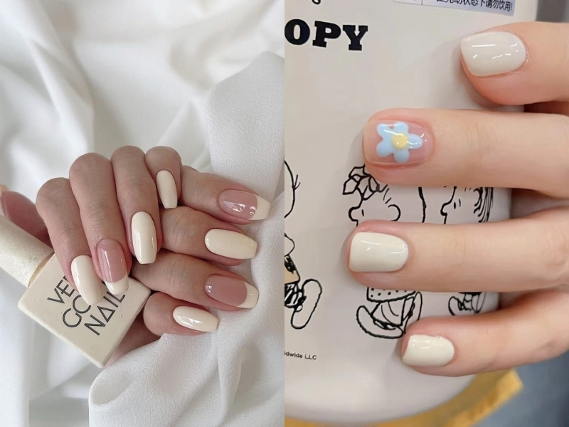 Mẫu nail Tết phong cách Hàn Quốc 