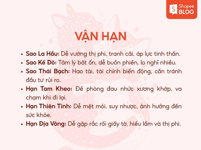 Các vận hạn của tuổi Mão năm 2026