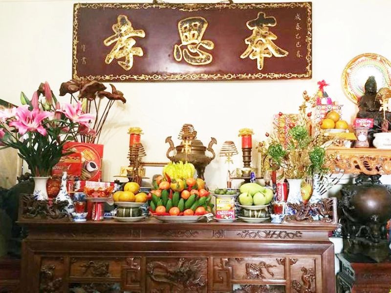 Cách bày mâm ngũ quả cho bàn thờ nhỏ