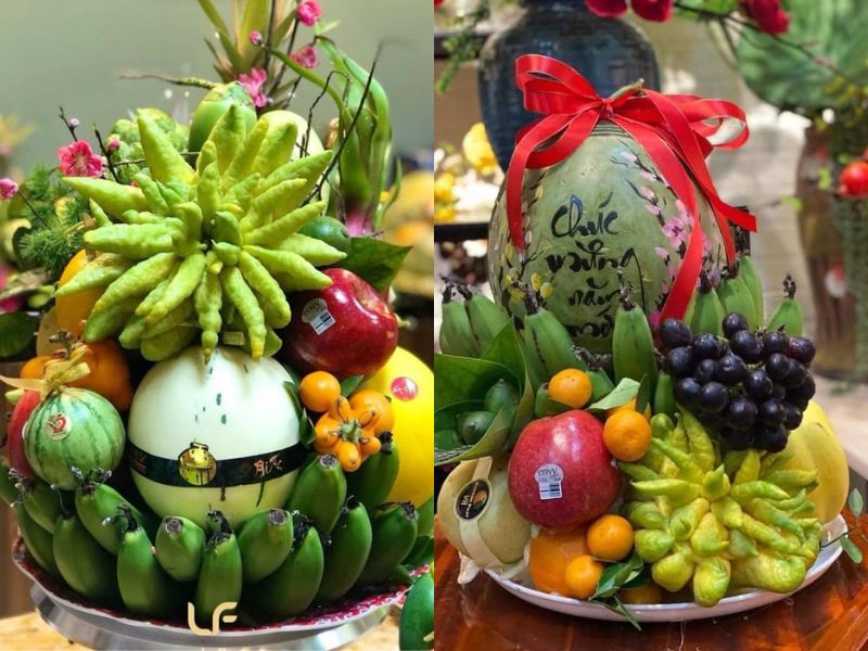 mâm ngũ quả tết sáng tạo