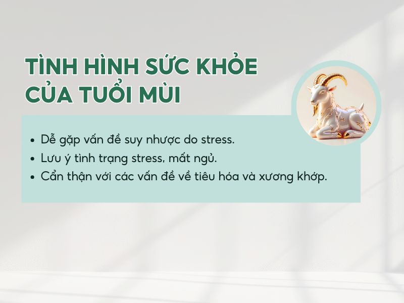 Tuổi Mùi chú ý đến sức khỏe trong năm 2026 