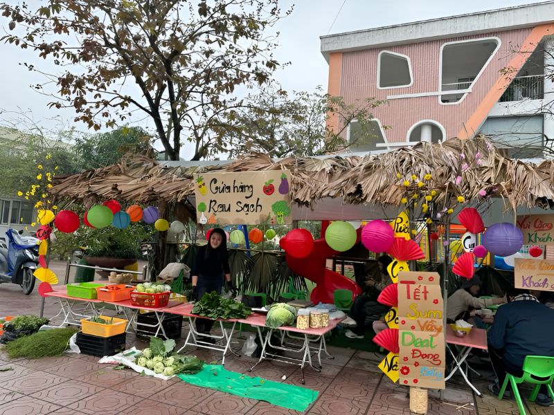 trại tết bên trong