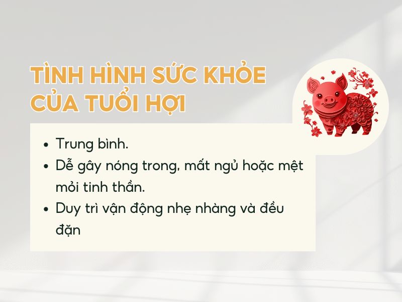 Tuổi Hợi chú ý đến sức khỏe trong năm 2026 