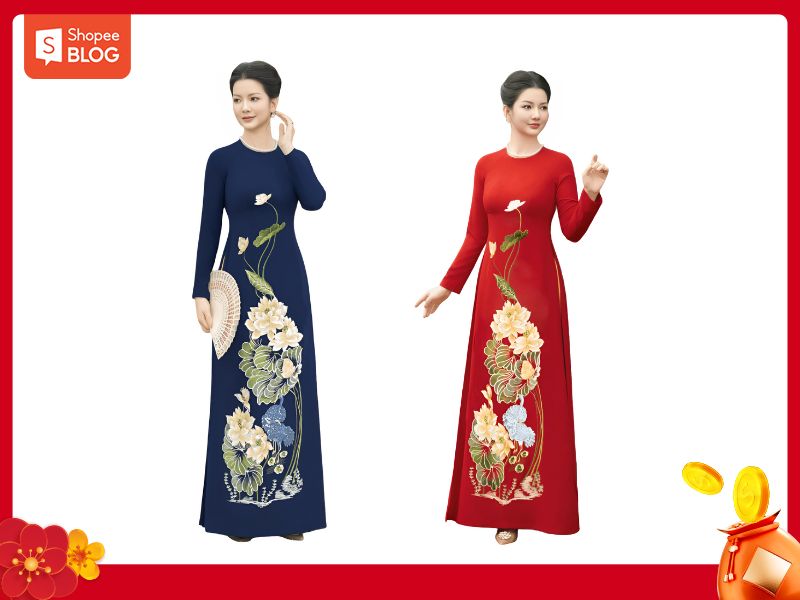 áo dài mẹ vợ trung niên