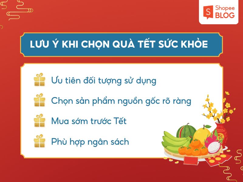 Lưu ý khi chọn mua quà Tết sức khỏe