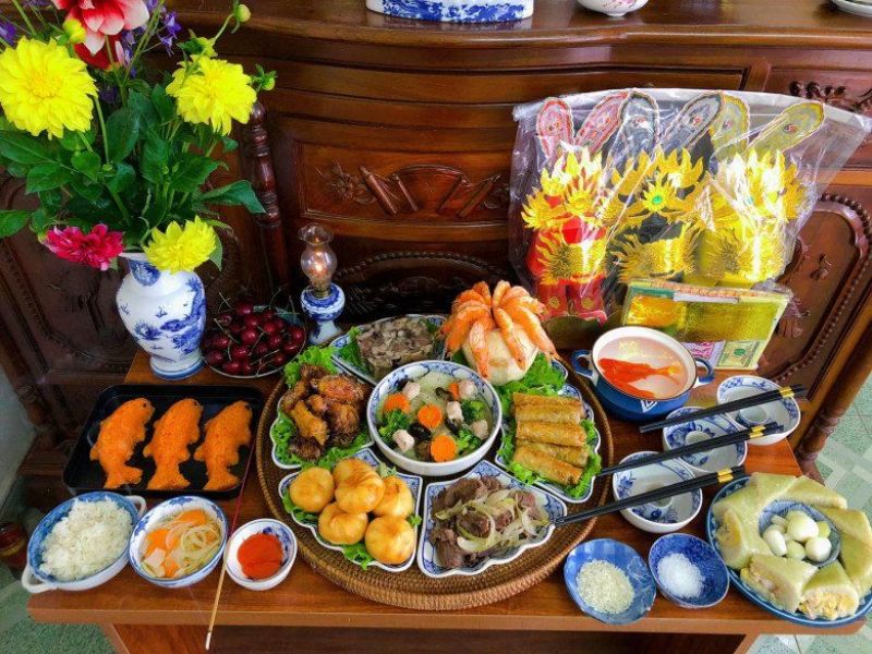 Mâm cúng ông Công ông Táo miền Bắc