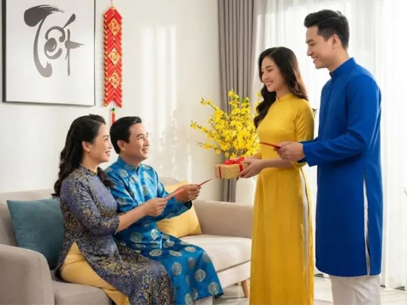 Chúc tết bố mẹ người yêu