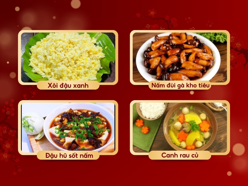 Mâm cỗ chay ngày Tết mang ý nghĩa cầu tài lộc