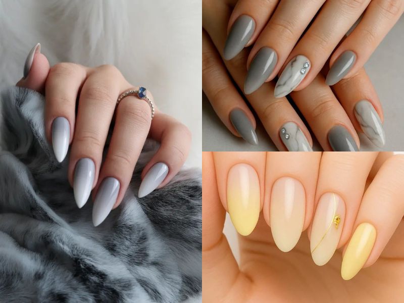 nail ombre hợp mệnh kim