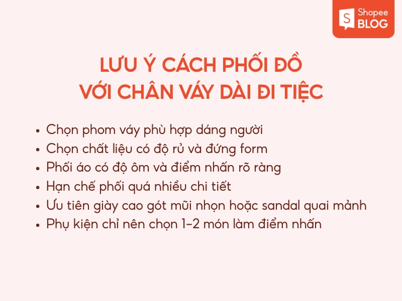 cách phối cách phối đồ với chân váy dài