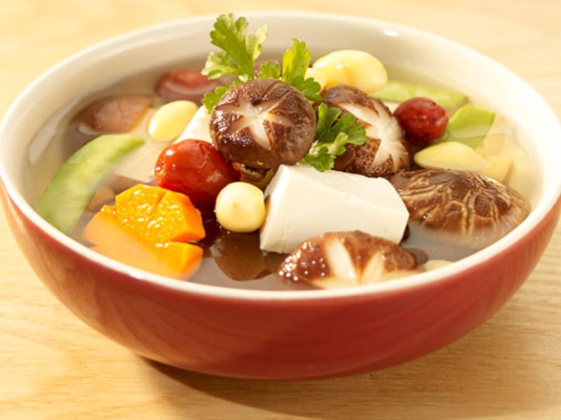 Canh nấm ngũ sắc 