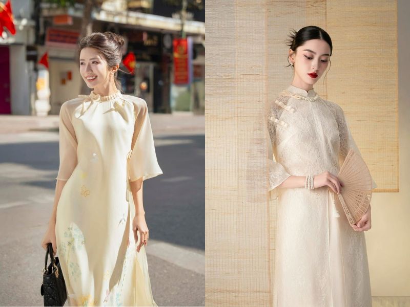 Phối trắng ngà cùng trắng