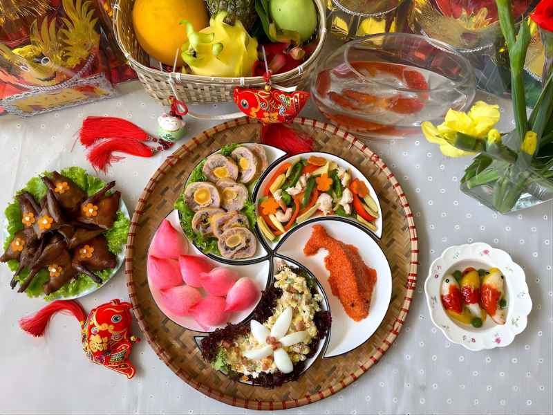Mâm cúng ông Công ông Táo đơn giản
