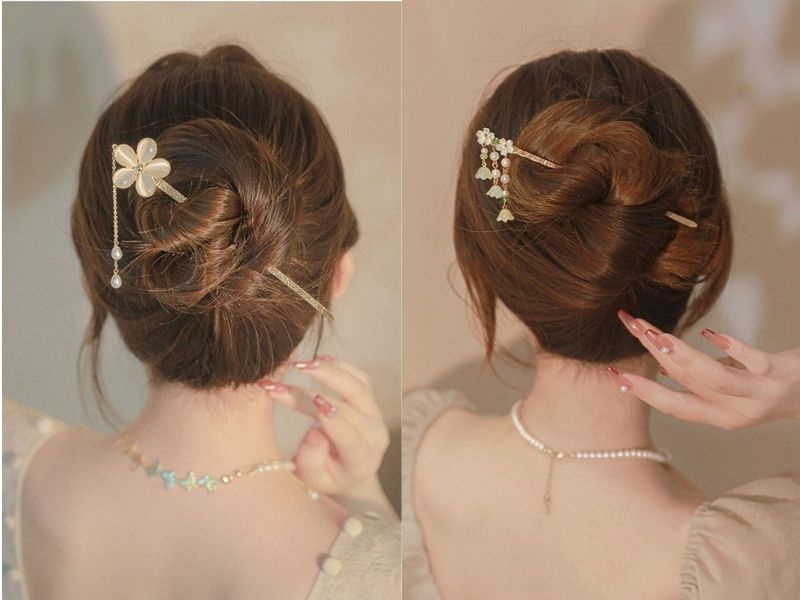 Tóc búi cài trâm