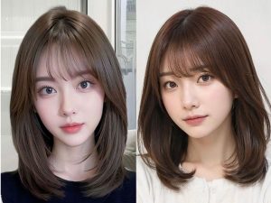 Tóc duỗi cụp ngang vai 