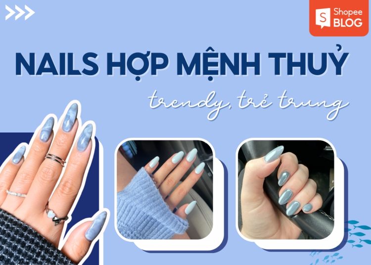 màu nail hợp mệnh thuỷ