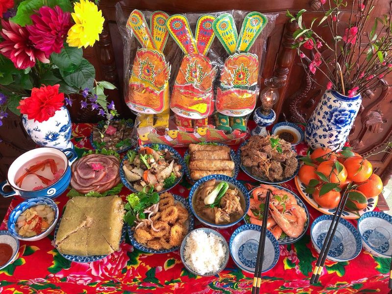 Mâm cúng ông Công ông Táo miền Trung