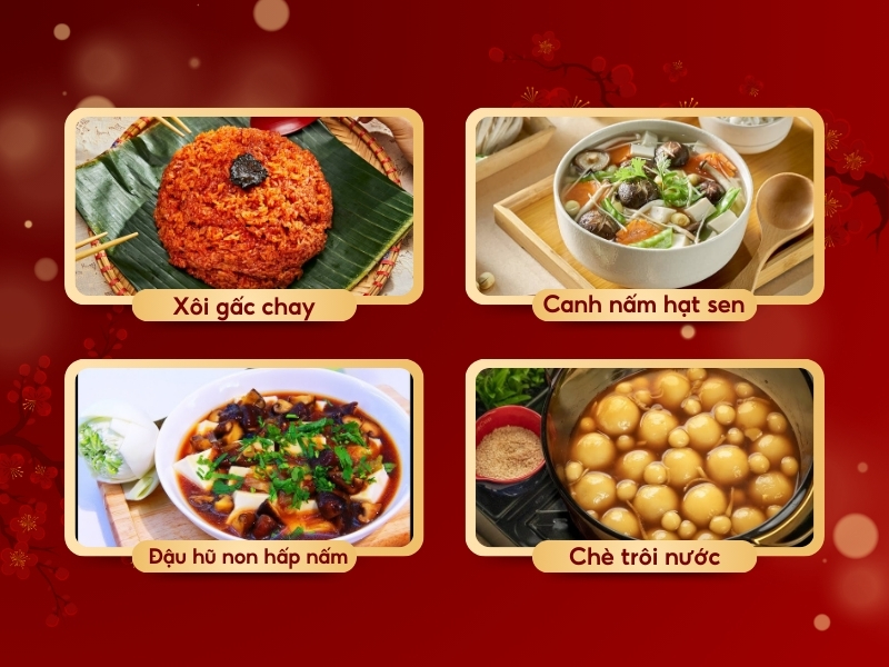 Mâm cỗ chay ngày Tết nhẹ bụng, thanh lọc cơ thể